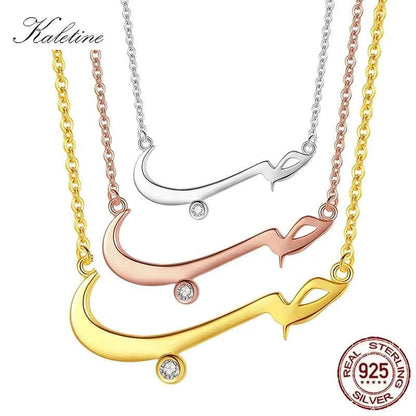 KALETINE Charm Arabic Best Friends Honey Love Couple  925 Sterling Silver Pendant Necklace BFF Good Friendship Indian Jewelry