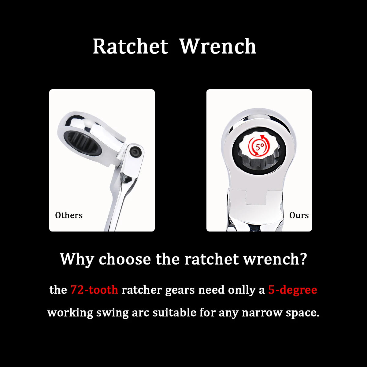 Ratchet Wrench of Keys Spanner Set Hand Tool 72-Tooth Ratcheting Flexible Head Mirror Finish 6mm-27mm Auto and Home Repair 1 pcs    Home Decor Supply | Online Retail | ShoreShopper.com