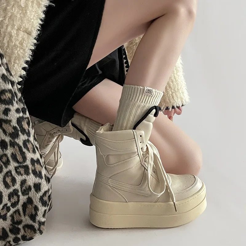 Shoes for Women Women's Ankle Boots Trendy Retro High-top Women's Shoes Fashion Casual Chunky Platform Luxury Designer Sneakers    Your Coastal Marketplace | Shoreshopper.com