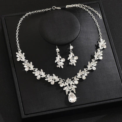 2025 Fashion Jewelry Set for Bridal Necklace Earrings Set Women Crystal Engagement Wedding Banquet Dress Accessories    Home Decor Supply | Online Retail | ShoreShopper.com