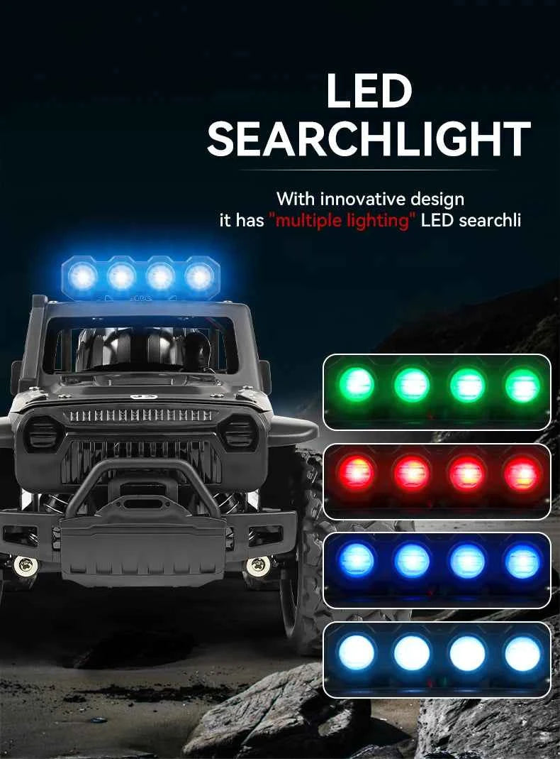 RC Off road Truck 1/16 4WD RTR Durable Beginner All Terrain RC Car High Speed 20Km/h Remote Control Monster Truck Adult Gift Toy