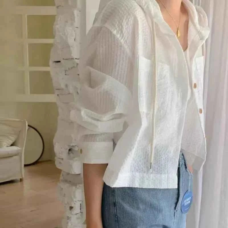 Women Shirt Summer Fashion Sunshade Long Sleeve Casual
