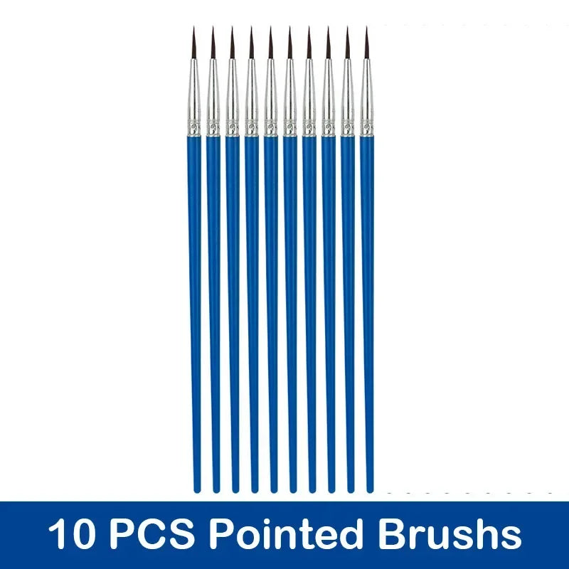 10/20/50Pcs Painting Brushes Set Art Round / Flat Brushs Nylon Hair Paint Brushes Pen for Oil Acrylic Watercolor Art Supplies    Home Decor Supply | Online Retail | ShoreShopper.com