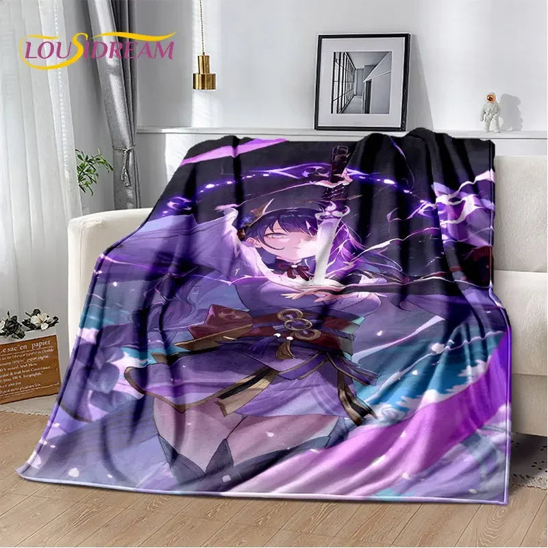 Genshin Impact Cartoon Game Soft Plush Blanket,Flannel Blanket Throw Blanket for Living Room Bedroom Bed Sofa Picnic Cover Kids    Your Coastal Marketplace | Shoreshopper.com