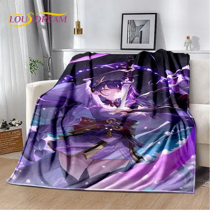 Genshin Impact Cartoon Game Soft Plush Blanket,Flannel Blanket Throw Blanket for Living Room Bedroom Bed Sofa Picnic Cover Kids    Your Coastal Marketplace | Shoreshopper.com