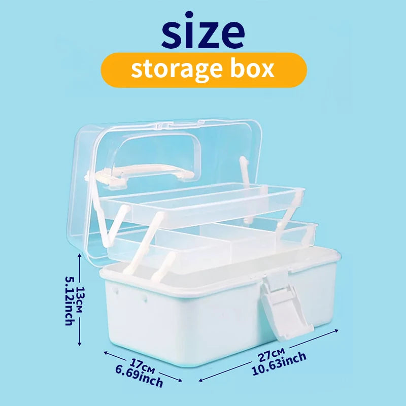 Three-tier Art Toolbox Carry Case – Organizes brushes, paints, palettes, and other art supplies with categorized storage.    Home Decor Supply | Online Retail | ShoreShopper.com