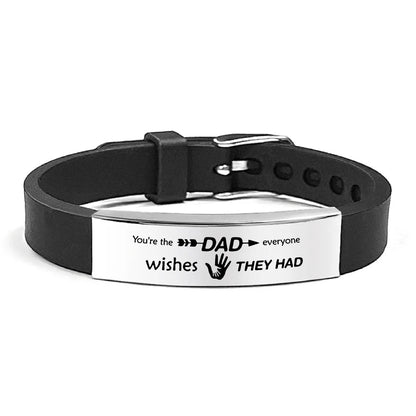 Father's Day Gifts Inspirational Quote Bracelets Wristband Stainless Steel Family Bracelets Adjustable Bracelet for Father    Your Coastal Marketplace | Shoreshopper.com