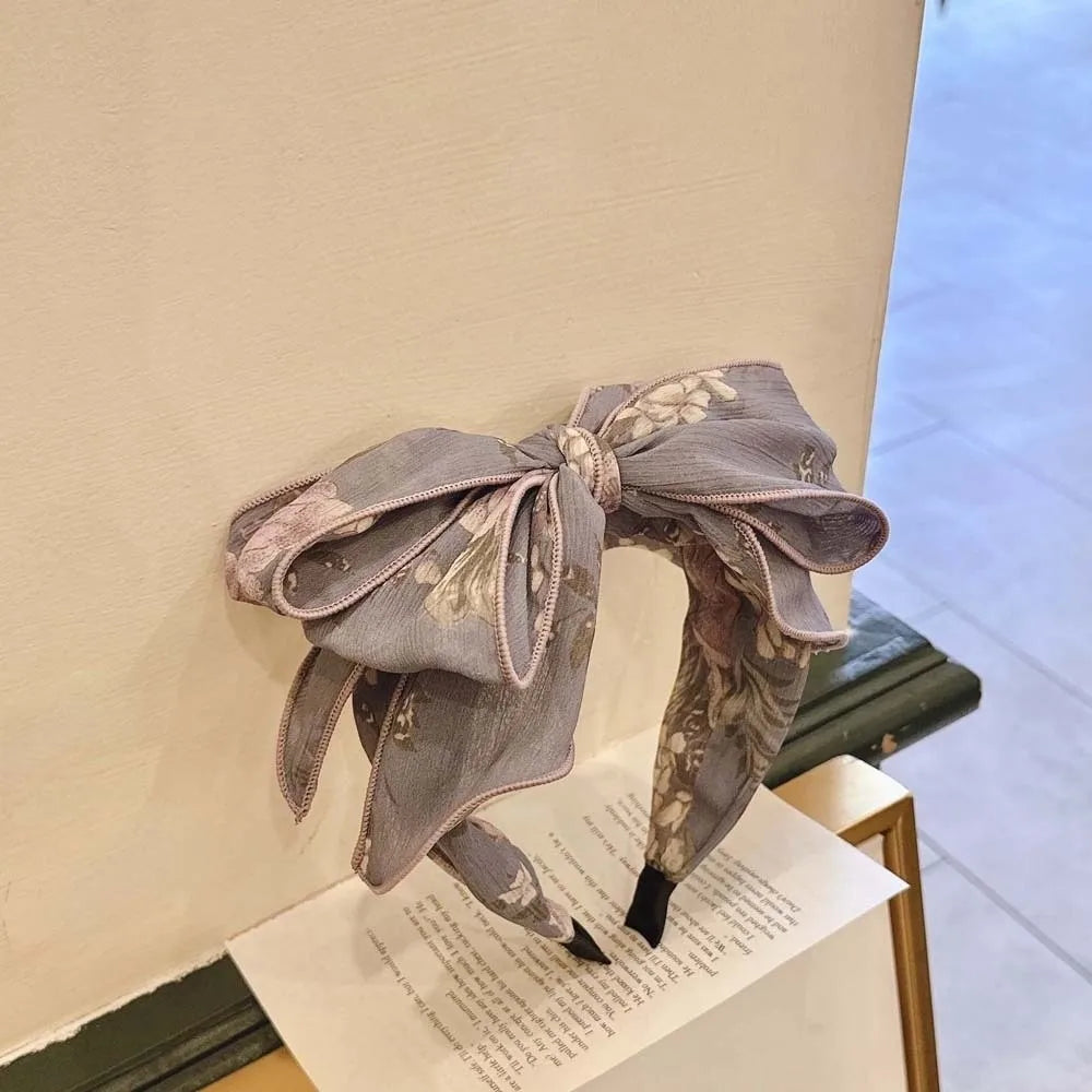 Headwear Three-layer Bow Headband ABS Creative Bownot Wide Hair Hoop Rose Contrasting Colors Floral Printed Hairband Wash Face    Your Coastal Marketplace | Shoreshopper.com