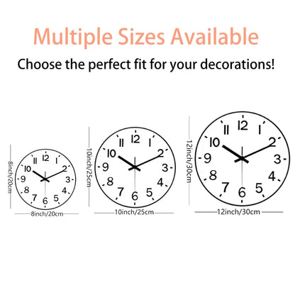 Early Education Wall Clock Colorful Number Kids Learning Time for School Classroom Bedrooms Silent Analog Clock 8/10/12 Inch    Home Decor Supply | Online Retail | ShoreShopper.com