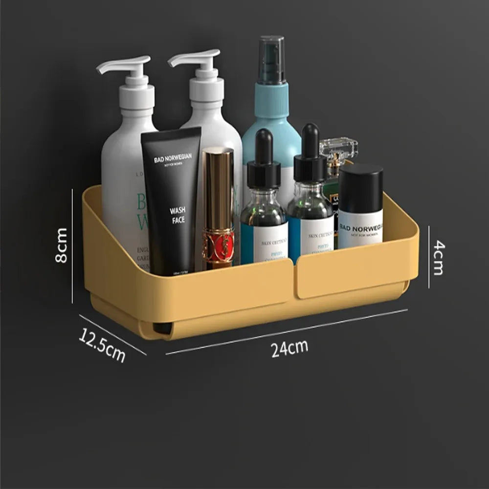 Bathroom  Kitchen Convenience Rack Shelf Makeup Storage Organizer Shower Shelf Cosmetics Shampoo Rack  Wall Spice No Drilling    Home Decor Supply | Online Retail | ShoreShopper.com