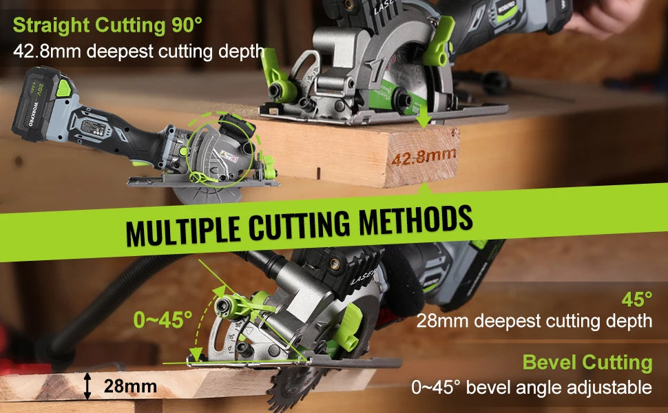 WORKPRO 20V Cordless Electric Circular Saw With Laser For Wood Ceramic Tile 115 mm Saw Blade 710W Electric Circular Saw No Laser    Home Decor Supply | Online Retail | ShoreShopper.com