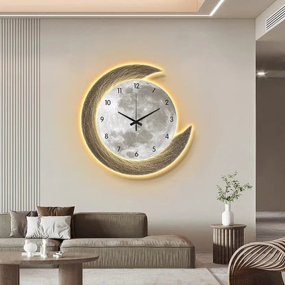 20in LED Light Wall Clock Dining Room Living Moon The Earth Modelling Silent Movement Bedroom Clock Wall Decoration Home Gifts    Home Decor Supply | Online Retail | ShoreShopper.com