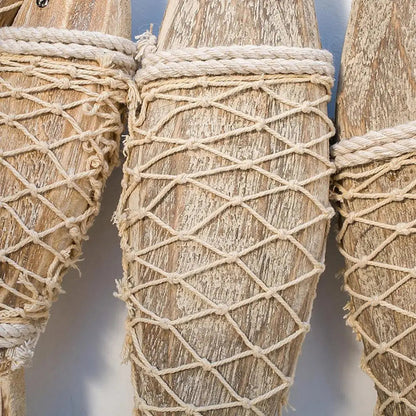 1 Pair Hand Carved Wooden Fish Hanging Marine Coastal Wall Sculptures Wooden Carved Fish Wall Decor Home Room Nautical Decor    Your Coastal Marketplace | Shoreshopper.com
