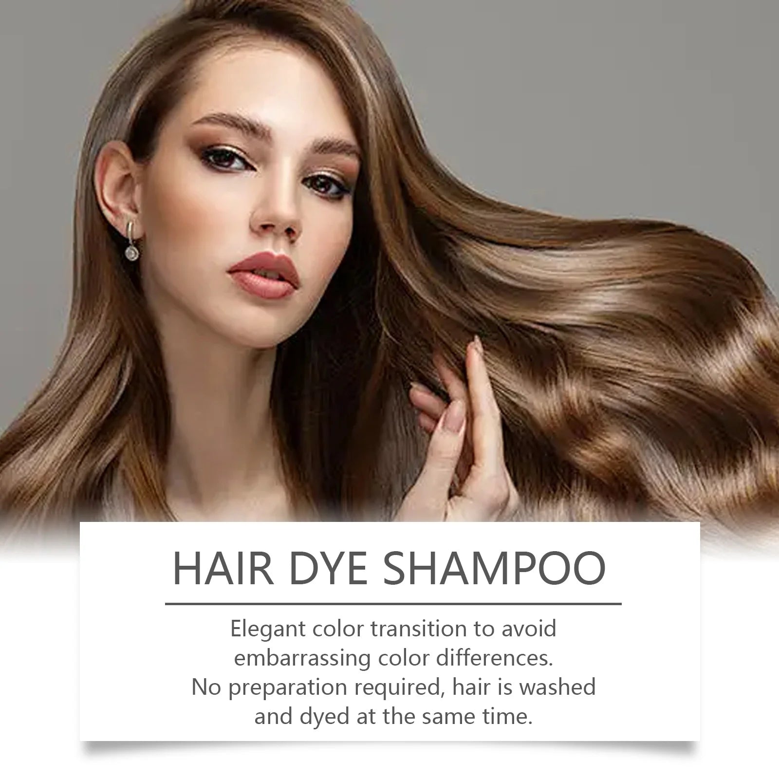 Hair Dye Shampoo Diy Natural Black Color Repair Gray White Hair Non Irritating Hair Coloring Shampoo - ShoreCo.Shop