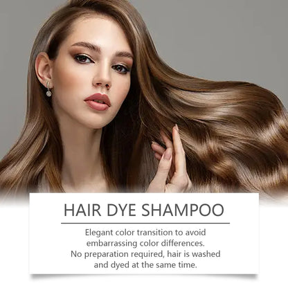 Hair Dye Shampoo Diy Natural Black Color Repair Gray White Hair Non Irritating Hair Coloring Shampoo - ShoreCo.Shop