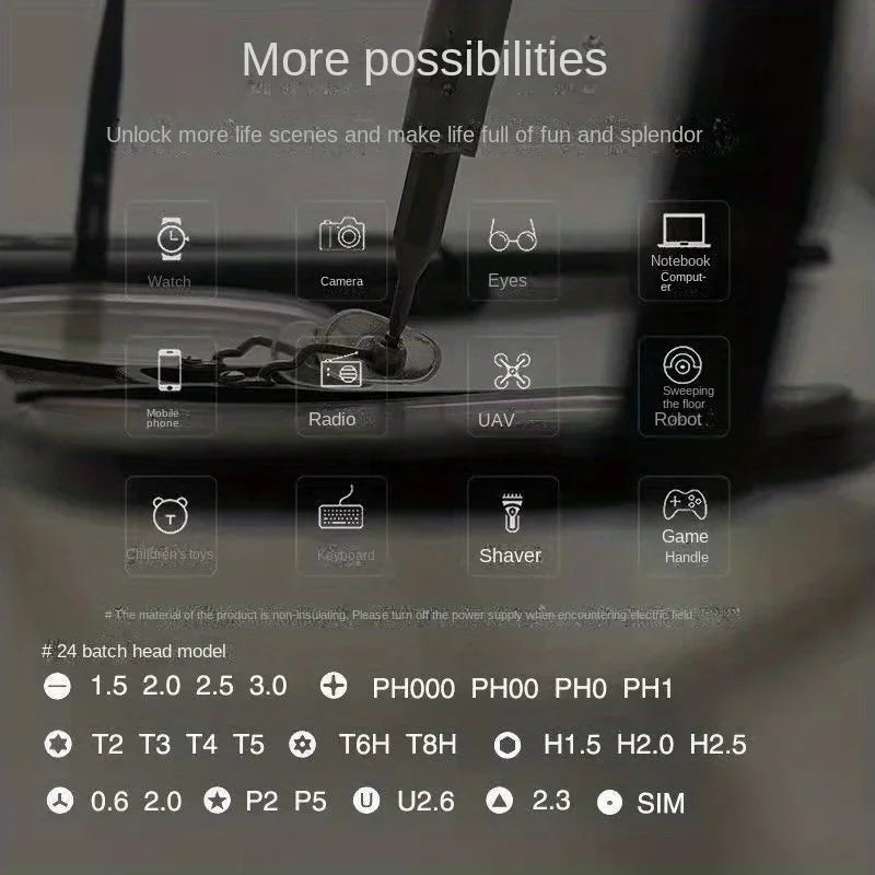 24-in-One Professional Repair Kit - Multi-Functional Precision Screwdriver Set for Mobile Phone and Tablet Disassembly    Home Decor Supply | Online Retail | ShoreShopper.com