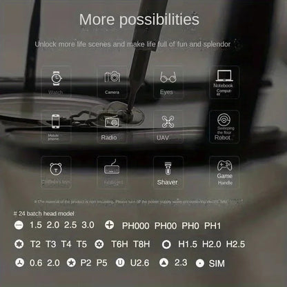 24-in-One Professional Repair Kit - Multi-Functional Precision Screwdriver Set for Mobile Phone and Tablet Disassembly    Home Decor Supply | Online Retail | ShoreShopper.com