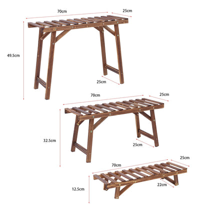 Large 3 Tier Step Plant Stand Wood Ladder Shelf Garden Display for Patio Indoor Outdoor Flower Pot Shelf    Home Decor Supply | Online Retail | ShoreShopper.com