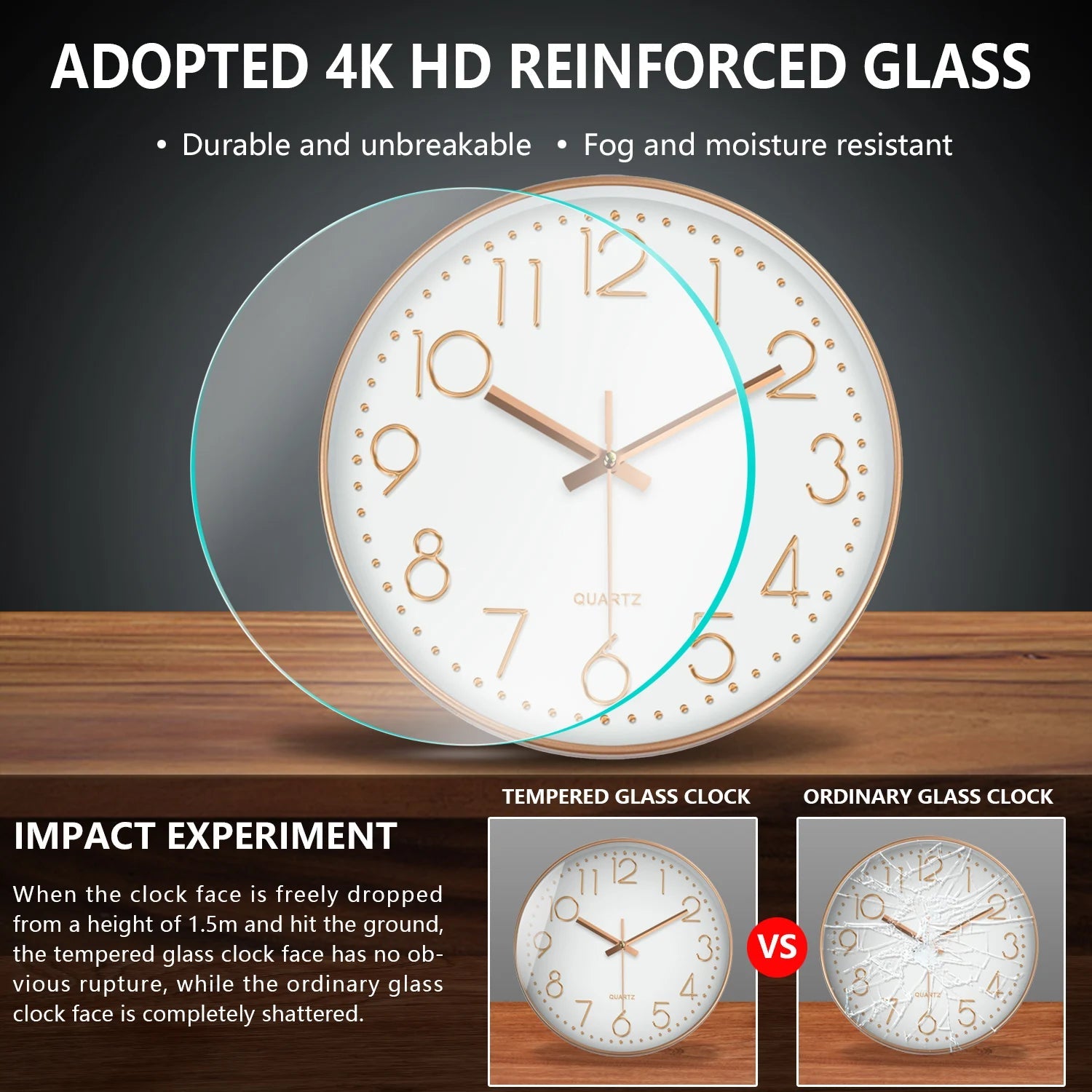 Minimalist Quartz Wall Clock Cubic Digital Clock Modern Style Silent Non Ticking Living Room Bedroom Office Clock 8/10/12 Inch    Home Decor Supply | Online Retail | ShoreShopper.com