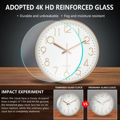 Minimalist Quartz Wall Clock Cubic Digital Clock Modern Style Silent Non Ticking Living Room Bedroom Office Clock 8/10/12 Inch    Home Decor Supply | Online Retail | ShoreShopper.com