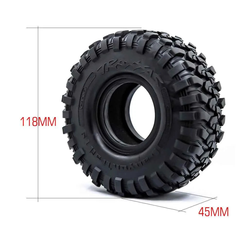 RC 120MM 1.9" Rubber Rocks Tires for 1:10 RC Rock Crawler Axial SCX10 Canyon Trail Trax TRX-4 TRX6 #8174