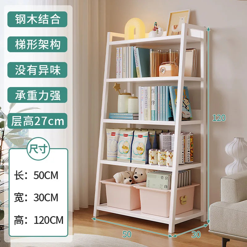 Household Multi-layer Wrought Iron Shelves Ins Wind Simple Floor Storage Display Cabinet Trapezoidal Shelf Bookshelf    Home Decor Supply | Online Retail | ShoreShopper.com