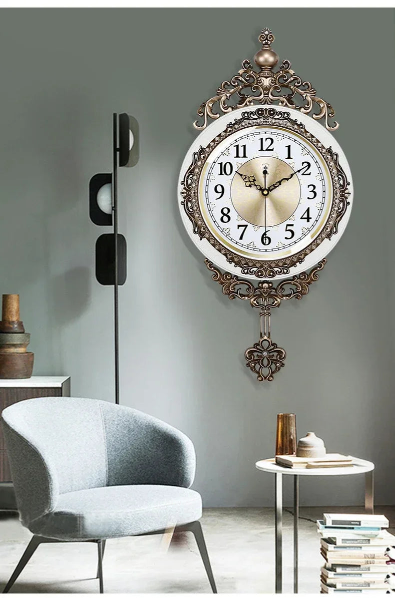 Large Luxury Gold Wall Clock Living Room Silent Creative Swing Wall watches Bedroom Quartz Clocks Wall Home Decor    Home Decor Supply | Online Retail | ShoreShopper.com