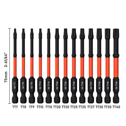 Impact Torx Bit Set-3/6 Inch  (T7-T40) & Impact Hex Head Allen Wrench Drill Bit Set-2/4 Inch  (H1.5-H8)  With CNC Machined Tips,    Home Decor Supply | Online Retail | ShoreShopper.com