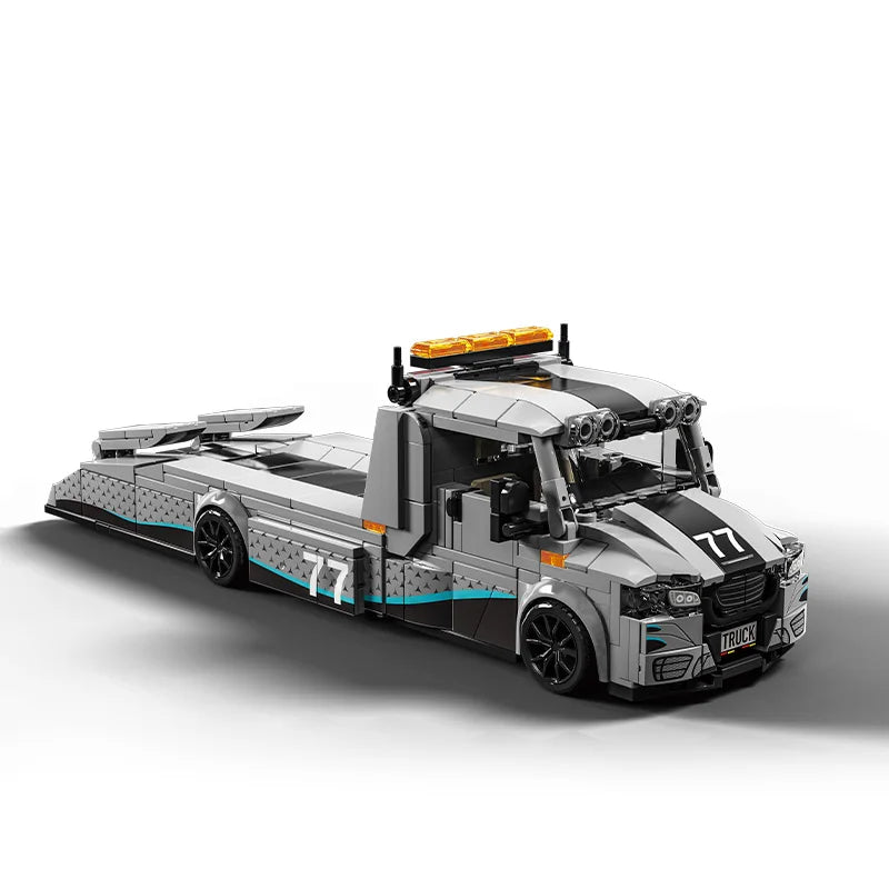 672Pcs Modified Trailer Building Blocks MOC Car Transporter Flatbed Tow Truck Vehicle Recovery Hauler Boys Festival Party Gifts - ShoreCo.Shop