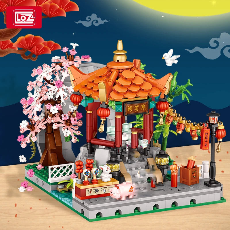 LOZ 1923 Street View Lantern Festival Pavilion Building Block Set - ShoreCo.Shop