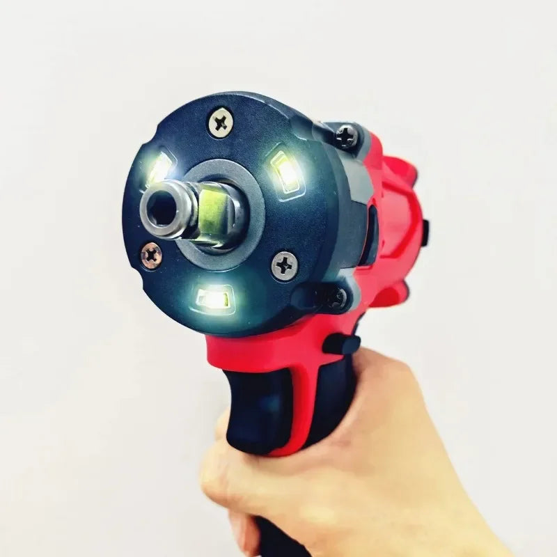 Brushless Impac Wrench 500N.m Electric Driver 1/2" Repair Cordless Screwdriver 4 Gears Power Tools for Milwaukee 18V Battery - ShoreCo.Shop