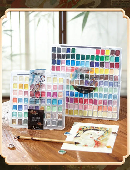 12/98/150/180 Colors Pearl Solid Water Color Paint Set Portable Professional Watercolor Painting School Art Supplies Stationery    Home Decor Supply | Online Retail | ShoreShopper.com