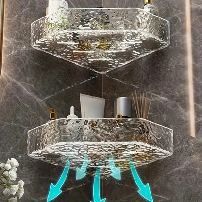 Wall Mount Corner Shelf Glacier Design Clear Bathroom Shelf for Shampoo Soap Storage Organizer Shower Caddy Bathroom Accessories    Home Decor Supply | Online Retail | ShoreShopper.com