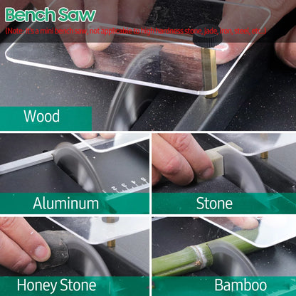 200W Circular Table Saw Mini Bench Saw and Belt Sander Variable Speed 30mm Cutting Depth for Wood Plastic Stone Metal Knife - ShoreCo.Shop