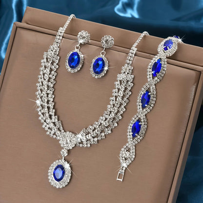 Elegant Bridal Jewelry Set Necklace Earrings with Sparkling Rhinestones Perfect for Weddings Parties    Home Decor Supply | Online Retail | ShoreShopper.com