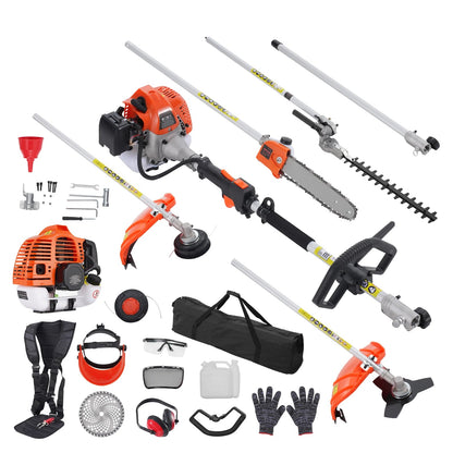 SucceBuy 33CC 6-in-1Multi-Functional Trimming Tools Gas Hedge Trimmer Weed Eater String TrimmerBrush Cutter Pole Saw Chainsaw    Home Decor Supply | Online Retail | ShoreShopper.com