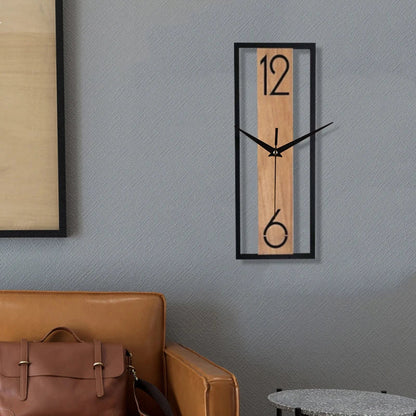 Rectangular wood grain wall clock for quiet decoration in homes and offices used in living rooms bedrooms and dining rooms    Home Decor Supply | Online Retail | ShoreShopper.com