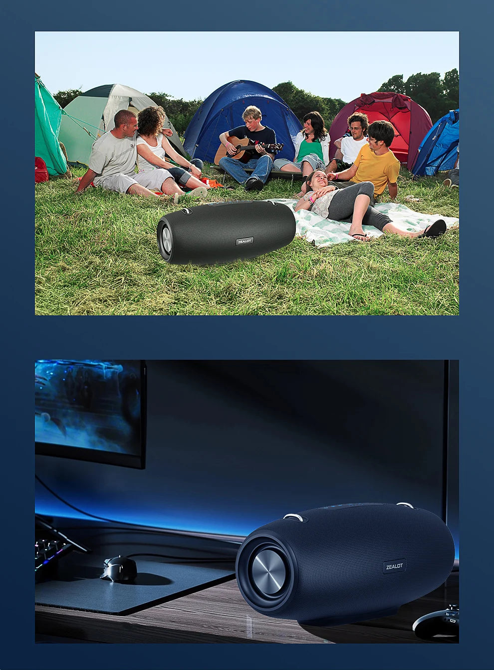 Zealot S67 Wireless Speaker WithShoulder Strap,Outdoor,Waterproof,Portable Speaker with Loud Stero and Booming Bass,40H Playtime    Home Decor Supply | Online Retail | ShoreShopper.com