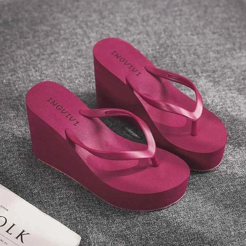 Womens Shoes Comfort Summer Women Wedge Platform Slippers Outdoor Sports Beach Flip Flops Opened Toe Casual Shoes 2023