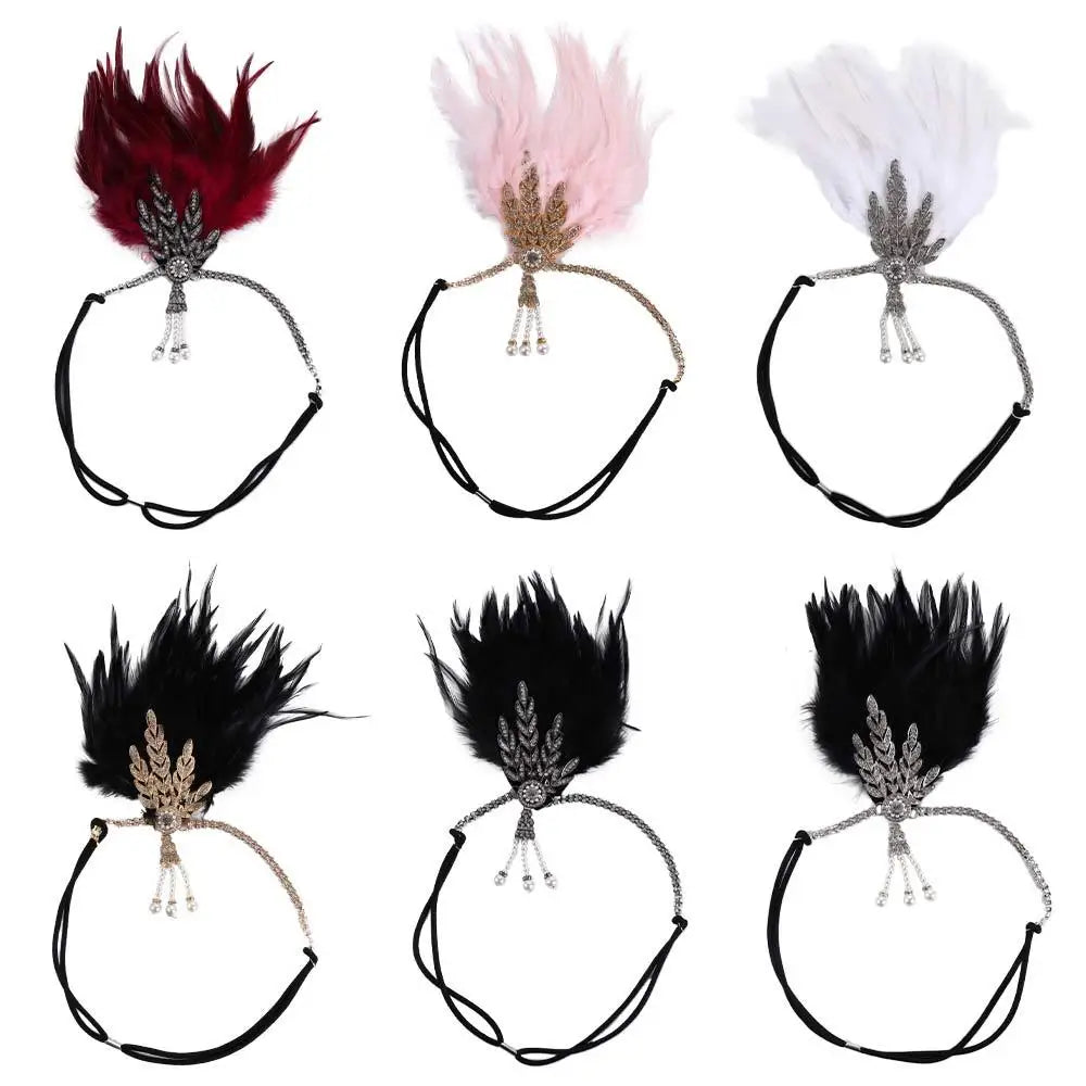 Gatsby Cosplay Dress Headwear Tassels Sequin Masquerade Party Hair Accessories Feather Headwear Korean Style Headband    Your Coastal Marketplace | Shoreshopper.com