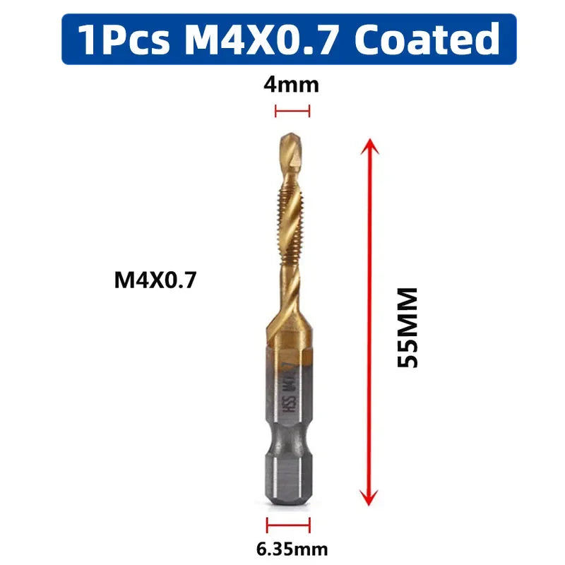 LiYu Shank Titanium Plated HSS Screw Thread Metric Tap Drill Bits Screw Machine Compound Tap M3 M4 M5 M6 M8 M10 Hand Tools    Home Decor Supply | Online Retail | ShoreShopper.com