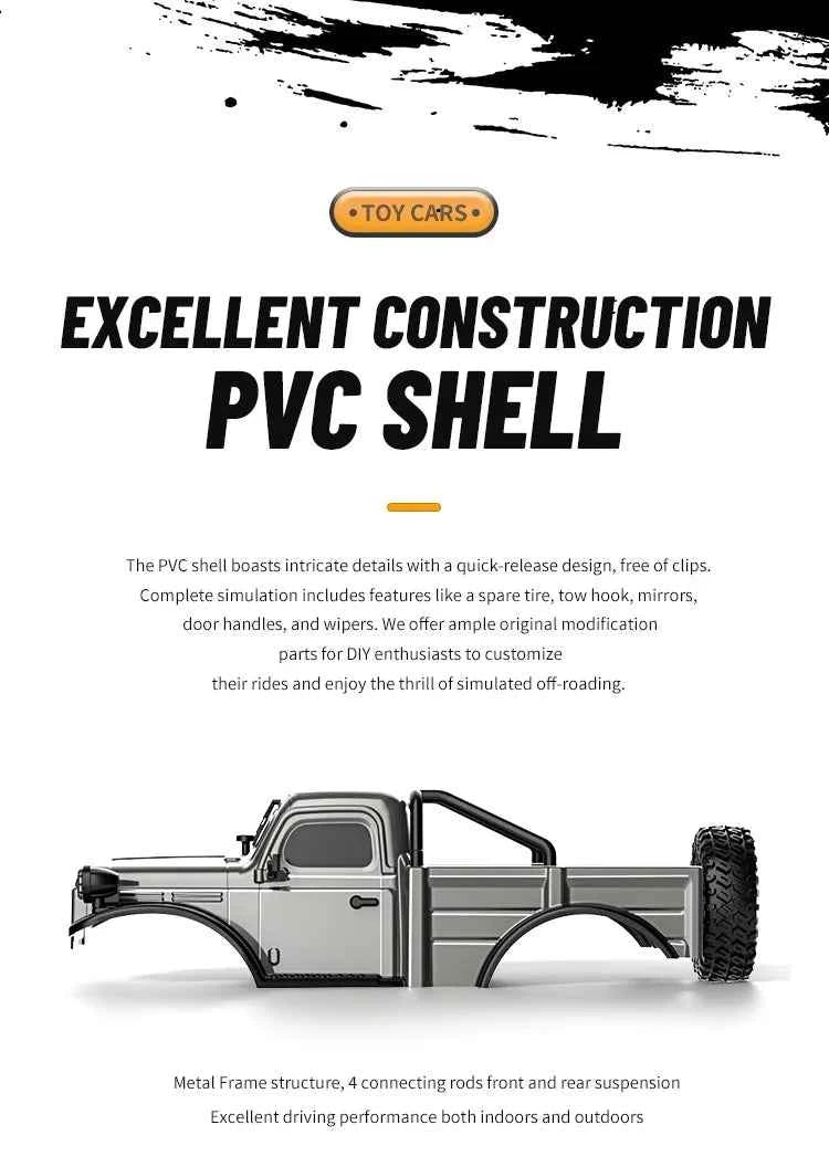 RC Car C8813 Full Proportional Throttle Pickup Truck Model Remote Control Toy 4WD Climbing Off-Road Rc Remote Control Car Gift