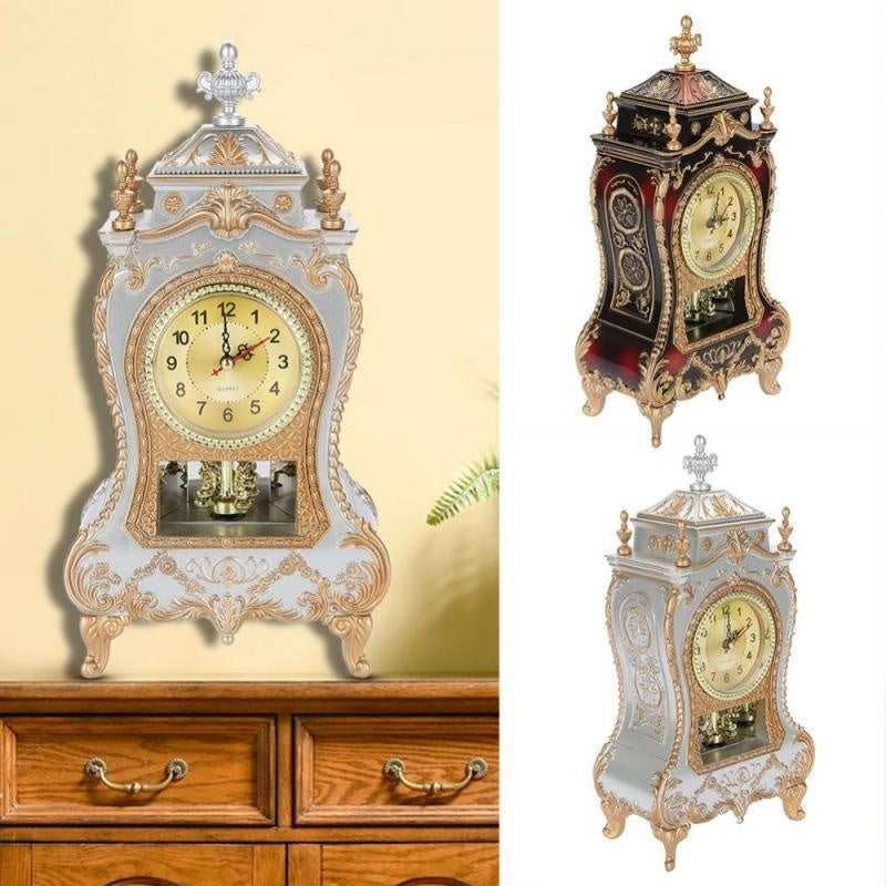 Desk Alarm Clock Vintage Clock Classical Royalty Sitting Room Desk Imperial Furnishing Creative Sit Pendulum Clock    Home Decor Supply | Online Retail | ShoreShopper.com