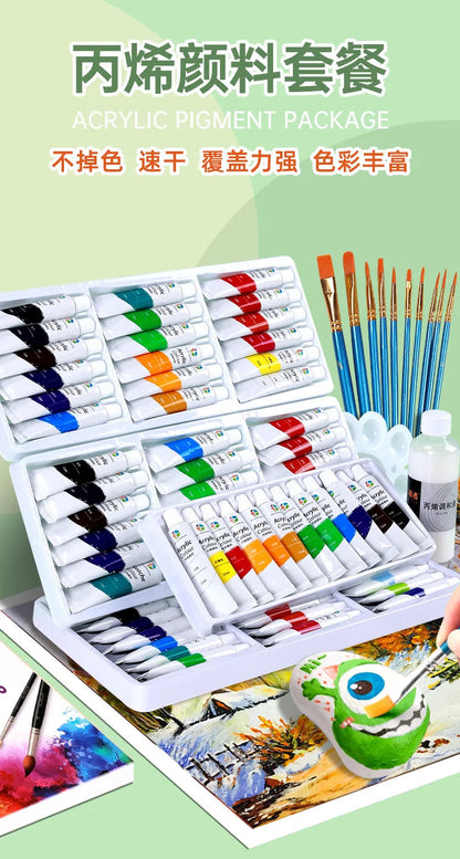 12/18/24/36 Colors Acrylic Paint Set Art Supplies акриловые краски 야광도료 for Artist On Metal Plastic Ceramic Leather Wood Glass    Home Decor Supply | Online Retail | ShoreShopper.com