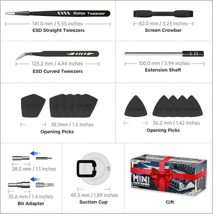 Professional 160-Bit Magnetic Screwdriver Set, 21 Precision Types for Laptop Watch Xbox Console Glasses Doorbell DIY Electronics    Home Decor Supply | Online Retail | ShoreShopper.com