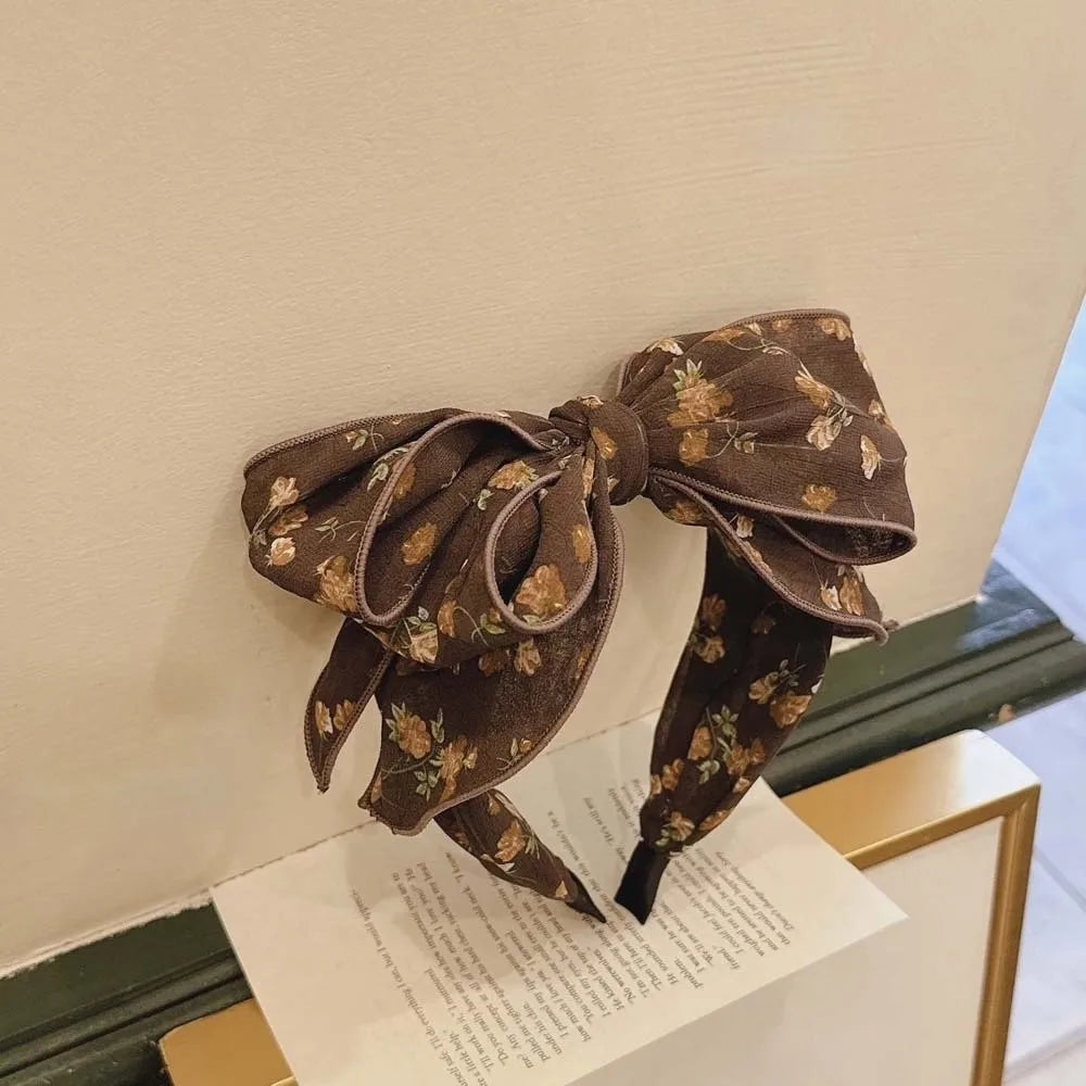 Headwear Three-layer Bow Headband ABS Creative Bownot Wide Hair Hoop Rose Contrasting Colors Floral Printed Hairband Wash Face    Your Coastal Marketplace | Shoreshopper.com