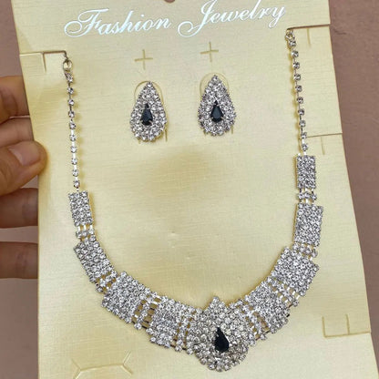 Luxurious Wedding Jewelry Sets for Bridal Bridesmaid Jewelery Drop Earring Necklace Austria Crystal Wholesale Gift    Home Decor Supply | Online Retail | ShoreShopper.com