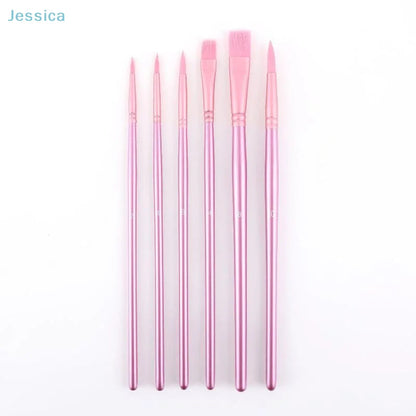 ♥Nylon Bristle Wooden Handle Pointed And Flat Watercolor Paintbrush Set For Art, Acrylic, Gouache, And Oil Painting    Home Decor Supply | Online Retail | ShoreShopper.com