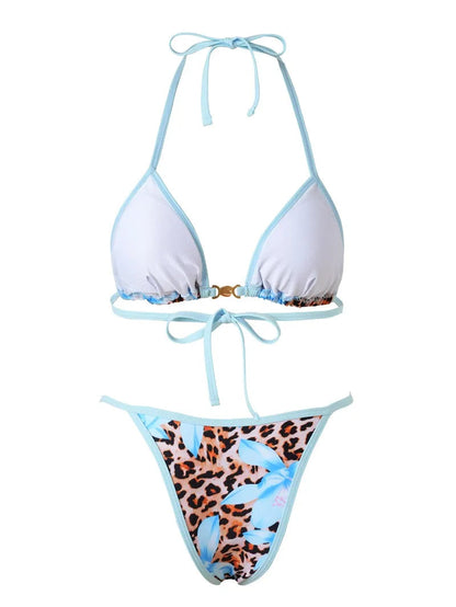 Beach Vacation 3 Piece Bikini Set Women Sexy Leopsrd Print  Swimsuit Women Split Skirts Matching Swimsuit Thong Bathing Suit    Your Coastal Marketplace | Shoreshopper.com