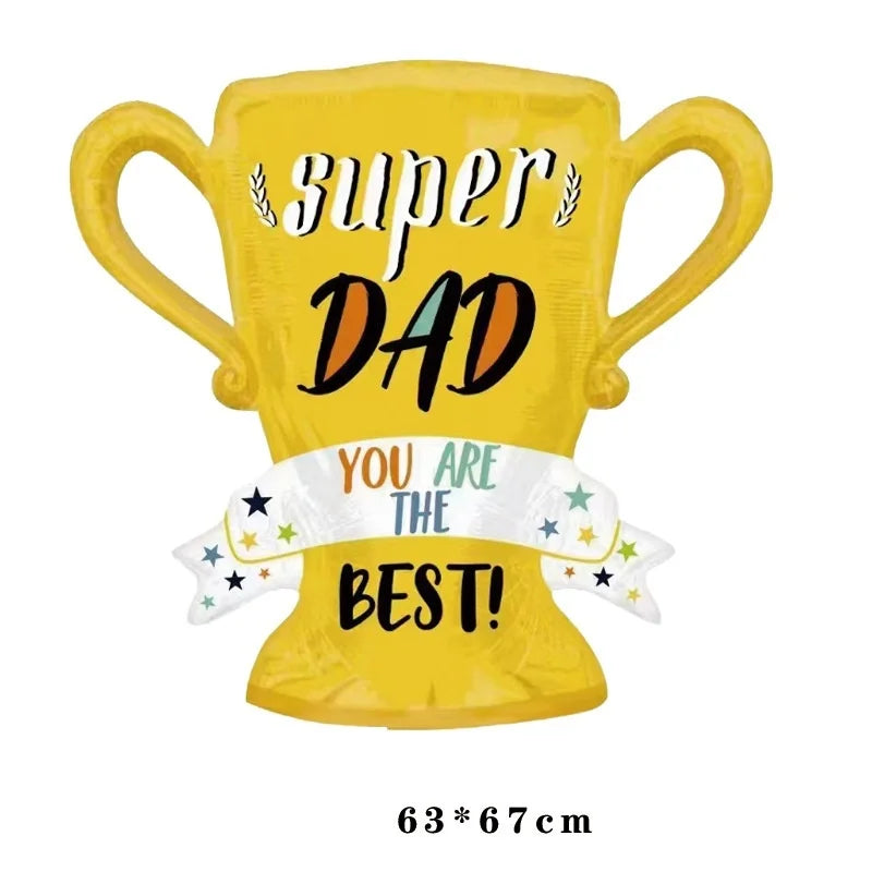 Super Dad Father's Day Trophy Globe Balloon World's Best Dad You Are the Best Balloons    Your Coastal Marketplace | Shoreshopper.com